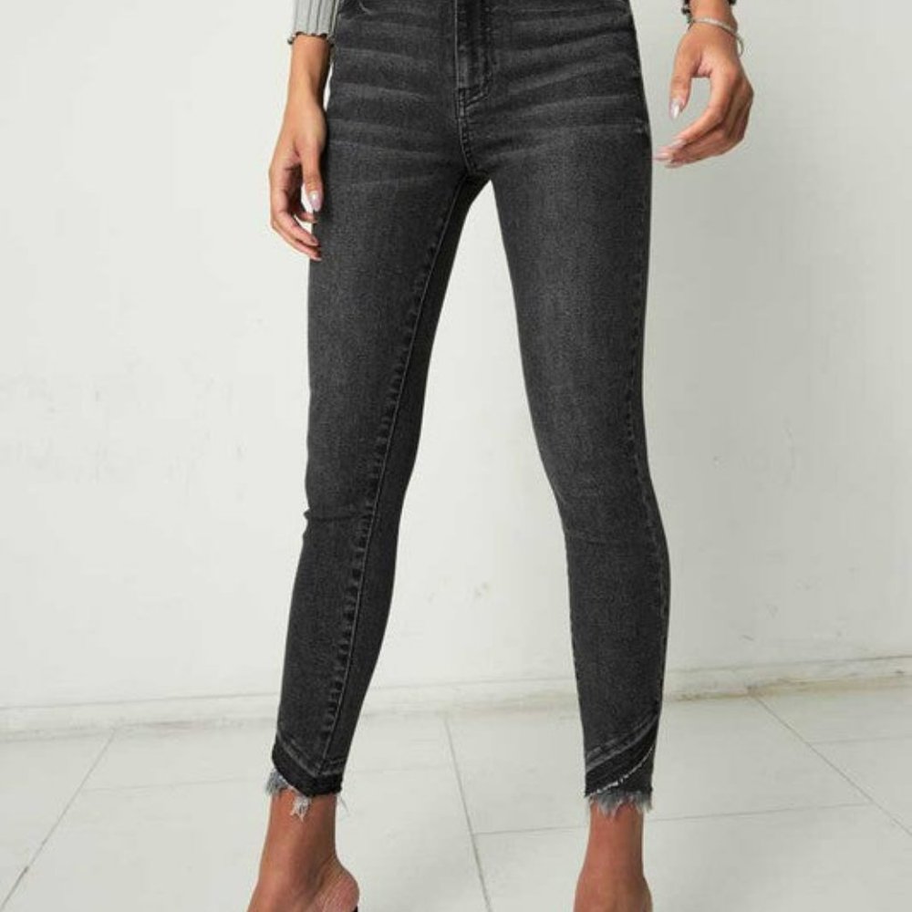 Kancan High Rise Detailed Ankle Skinny Jeans